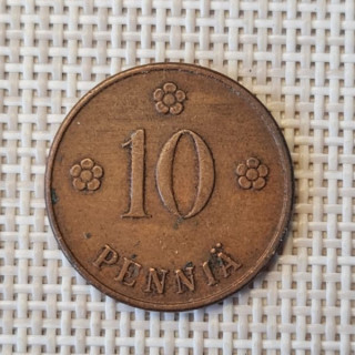 Finland 10 Penniä 1927 KM-24 VF