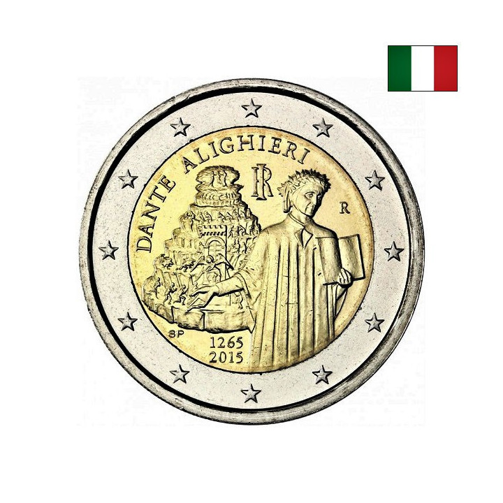 Italy 2 Euro 2015 "Dante Alighieri" UNC