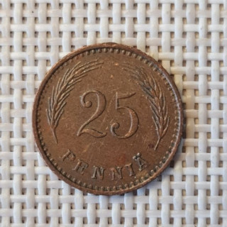 Finland 25 Penniä 1943 KM-25a VF