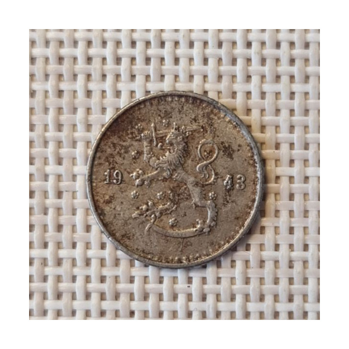 Finland 25 Penniä 1943 KM-25b VF