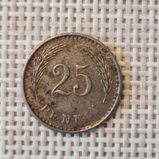 Finland 25 Penniä 1943 KM-25b VF
