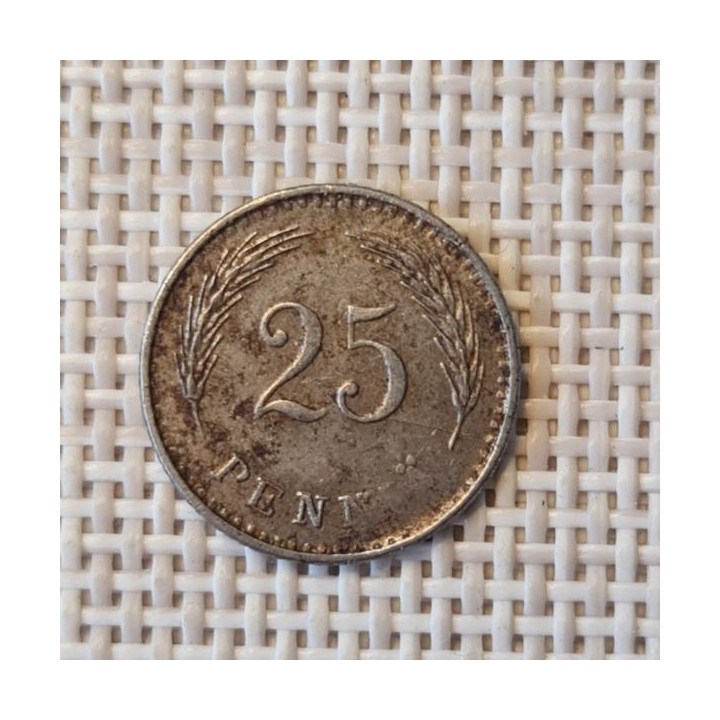 Finland 25 Penniä 1943 KM-25b VF