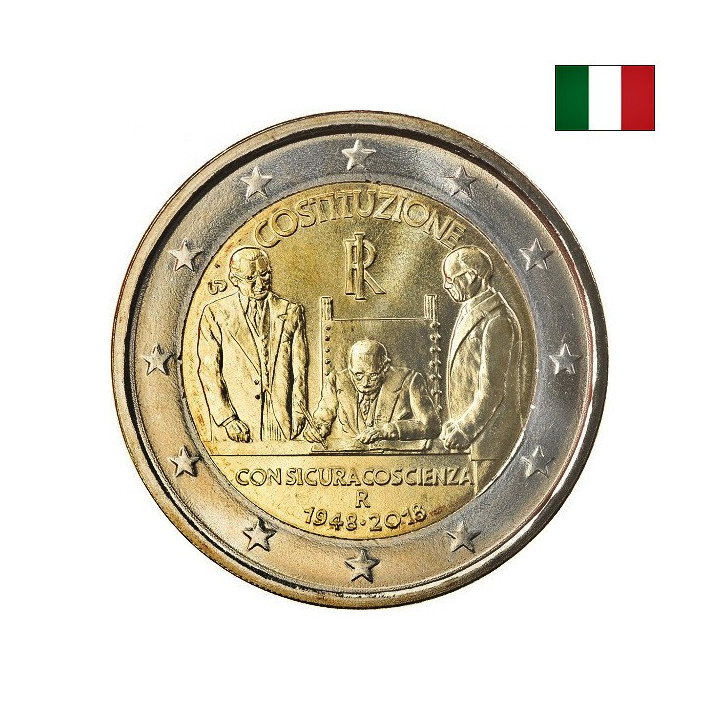 Italy 2 Euro 2018 "Constitution" UNC
