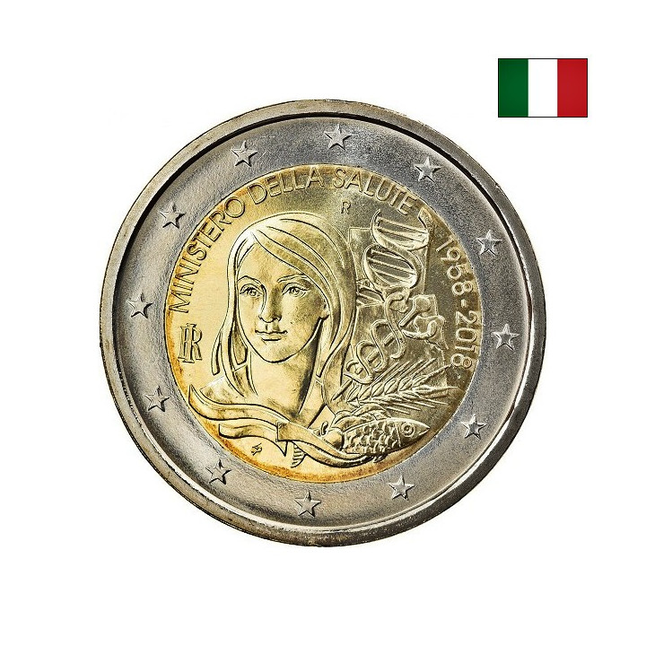 Italy 2 Euro 2018 "Ministry of Health" UNC