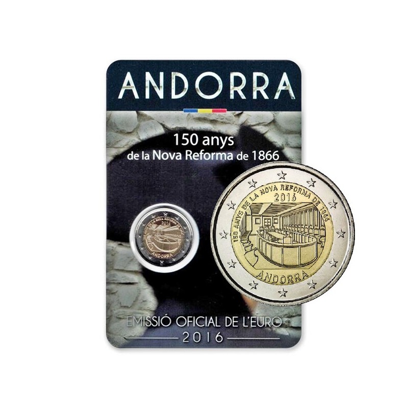 Andorra 2 Euro 2016 "New Reform 1866" BU (Coin Card)