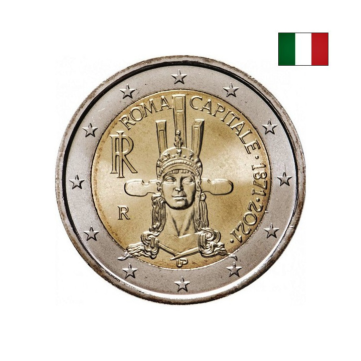 Italy 2 Euro 2021 "Capital Rome" UNC