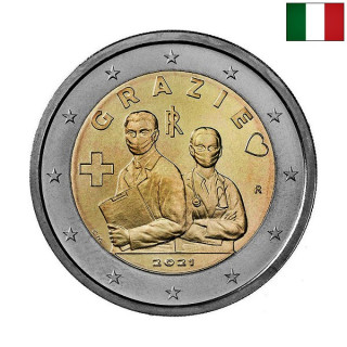 Italy 2 Euro 2021 "Health Professionals" UNC