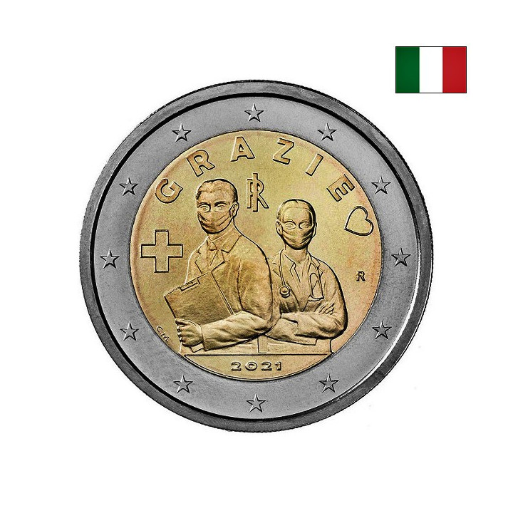 Italy 2 Euro 2021 "Health Professionals" UNC