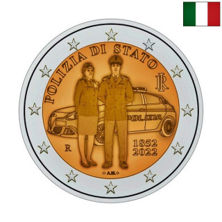 Italy 2 Euro 2022 "Police" UNC