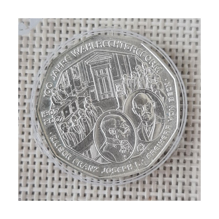 Austria 5 Euro 2007 "Universal Suffrage" KM-3144 BU
