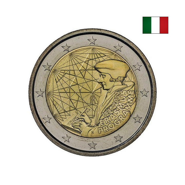 Italy 2 Euro 2022 "Erasmus" BU (Coin Card)