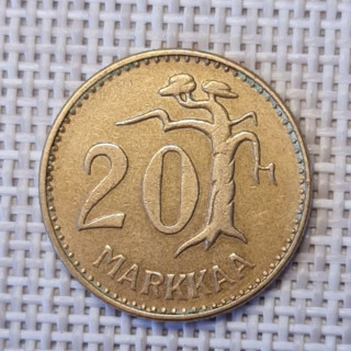 Finland 20 Markkaa 1954 "Long" KM-39 VF