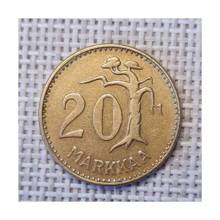 Finland 20 Markkaa 1954 "Long" KM-39 VF