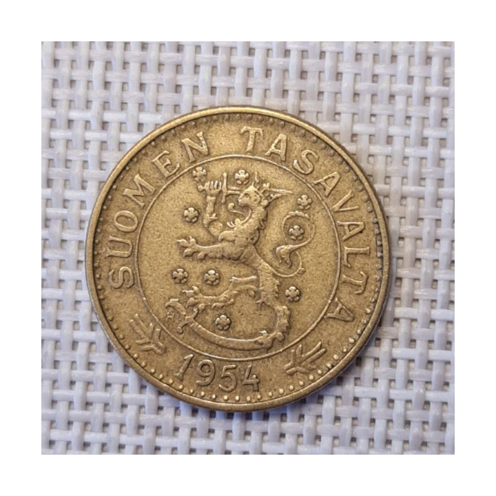 Finland 20 Markkaa 1954 "Short" KM-39 VF