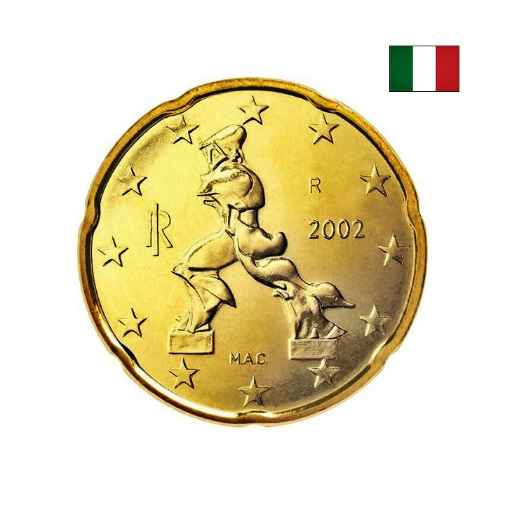 Italy 20 Euro Cent 2002 KM-214 UNC
