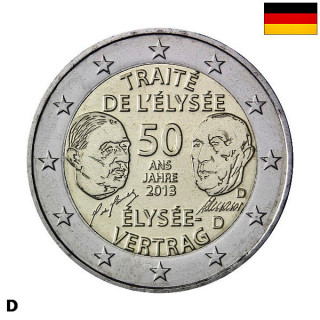 Germany 2 Euro 2013 D "Elysée Treaty" UNC