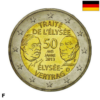 Germany 2 Euro 2013 F "Elysée Treaty" UNC