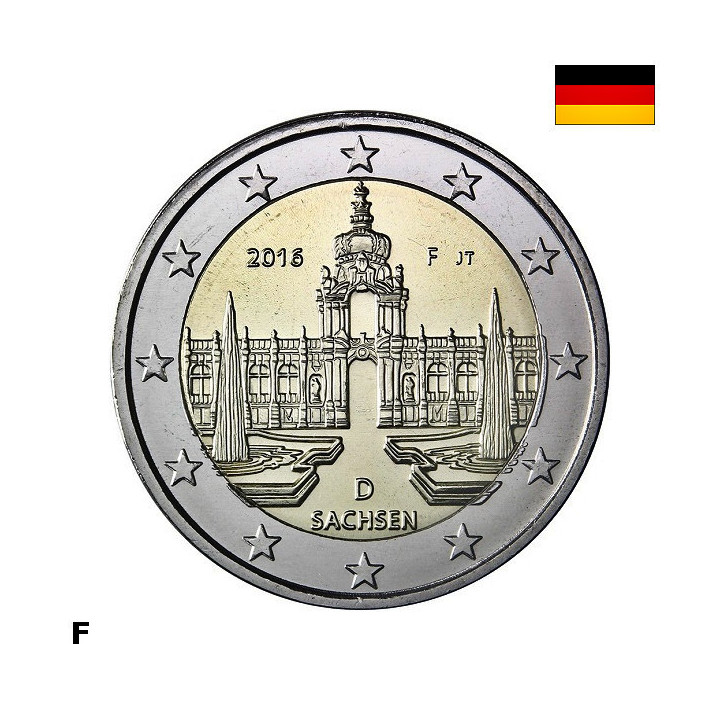 Germany 2 Euro 2016 F "Saxony" UNC