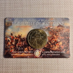 Belgium 2 1/2 Euro 2015 "Waterloo" BU (French, Coin Card)