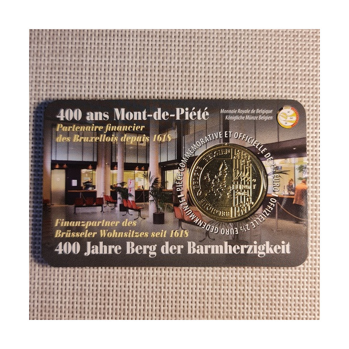 Belgium 2 1/2 Euro 2018 "Mont de Piété" BU (Dutch, Coin Card)