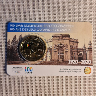 Belgium 2 1/2 Euro 2020 "Summer Olympics" BU (Colored, Dutch, Coin Card)