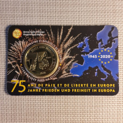 Belgium 2 1/2 Euro 2020 "Peace & Freedom" BU (French, Coin Card)