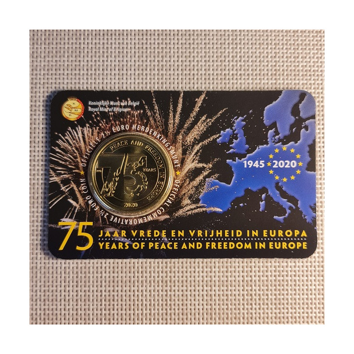 Belgium 2 1/2 Euro 2020 "Peace & Freedom" BU (Dutch, Coin Card)