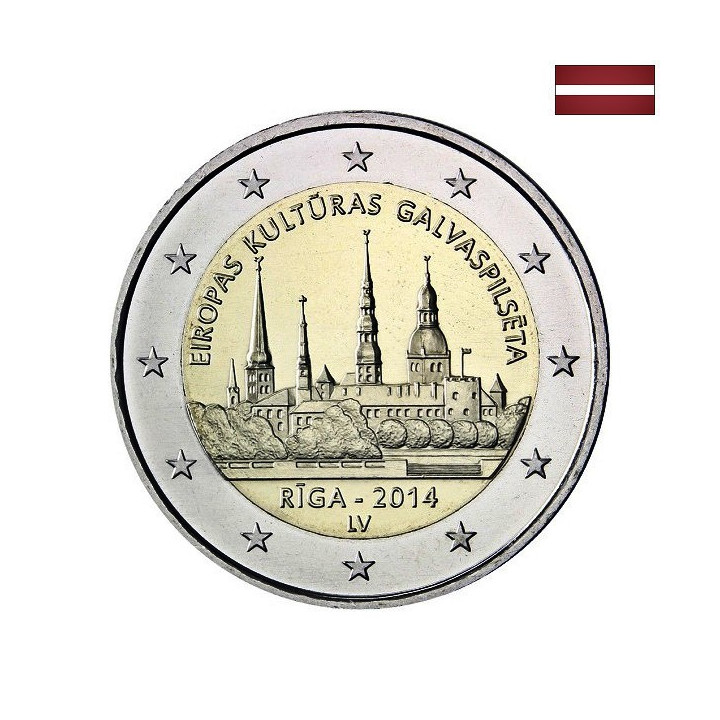 Latvia 2 Euro 2014 "Riga" UNC