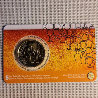 Belgium 2 1/2 Euro 2021 "Beer Culture" BU (Dutch, Coin Card)