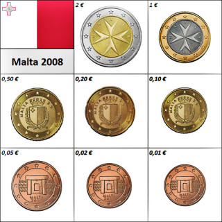 Malta Euro Set (3,88€) 2008 UNC