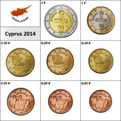 Cyprus Euro Set (3,88€) 2014 KM UNC