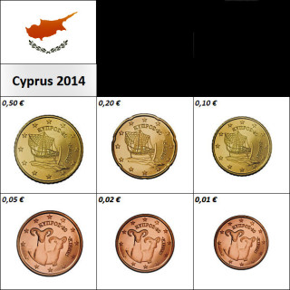 Cyprus 1 - 50 Euro Cents 2014 UNC
