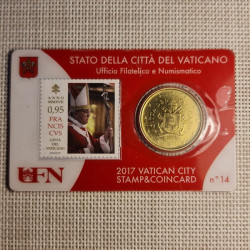 Vatican City 50 Euro Cent 2017 No. 14 (Coin Card) BU