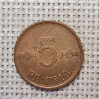Finland 5 Penniä 1964 KM-45 VF
