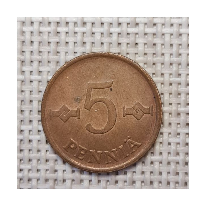 Finland 5 Penniä 1972 KM-45 VF
