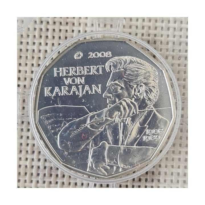 Austria 5 Euro 2008 "Herbert von Karajan" KM-3156 BU
