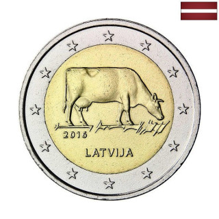 Latvia 2 Euro 2016 "Latvian Brown" UNC