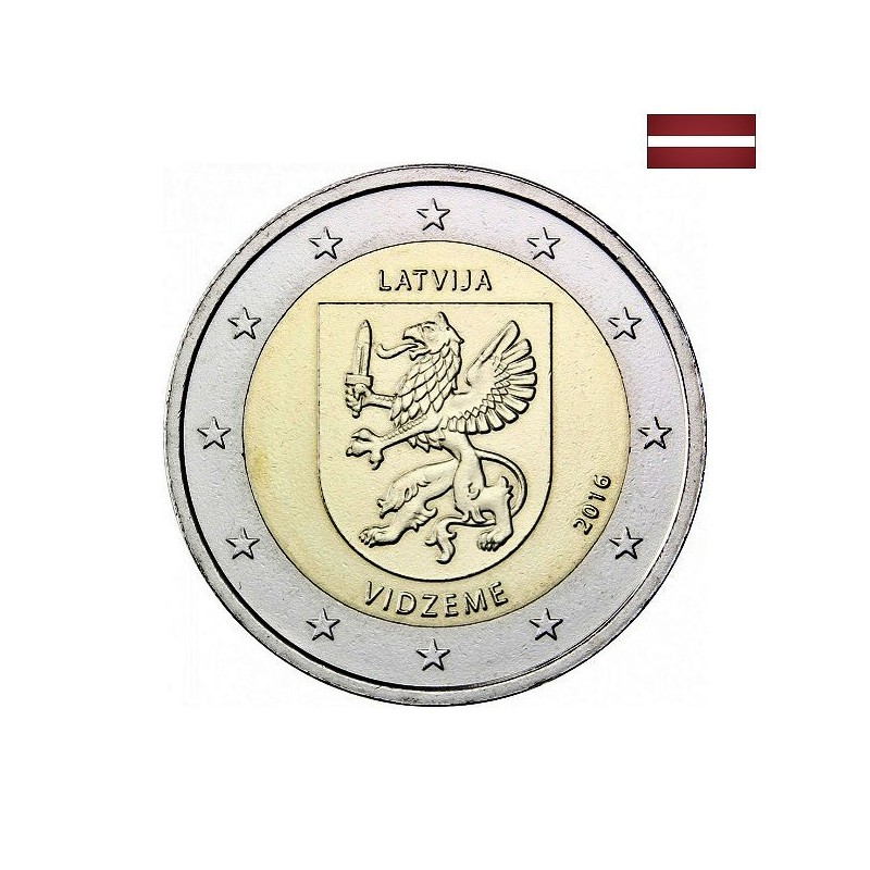 Latvia 2 Euro 2016 "Vidzeme" UNC