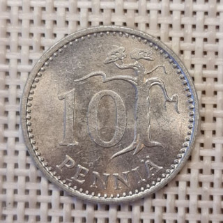 Finland 10 Penniä 1987 "M" KM-46a VF