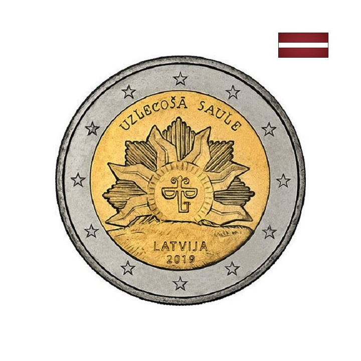 Latvia 2 Euro 2019 "Rising Sun" UNC