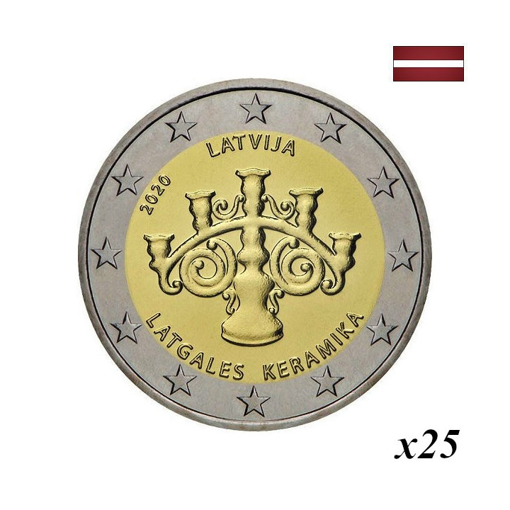 Latvia 2 Euro 2020 "Latgalian Ceramics" Roll