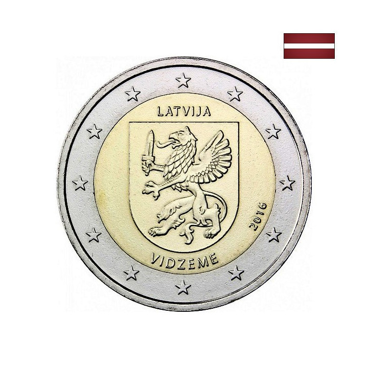 Latvia 2 Euro 2016 "Vidzeme" BU (Coin Card)