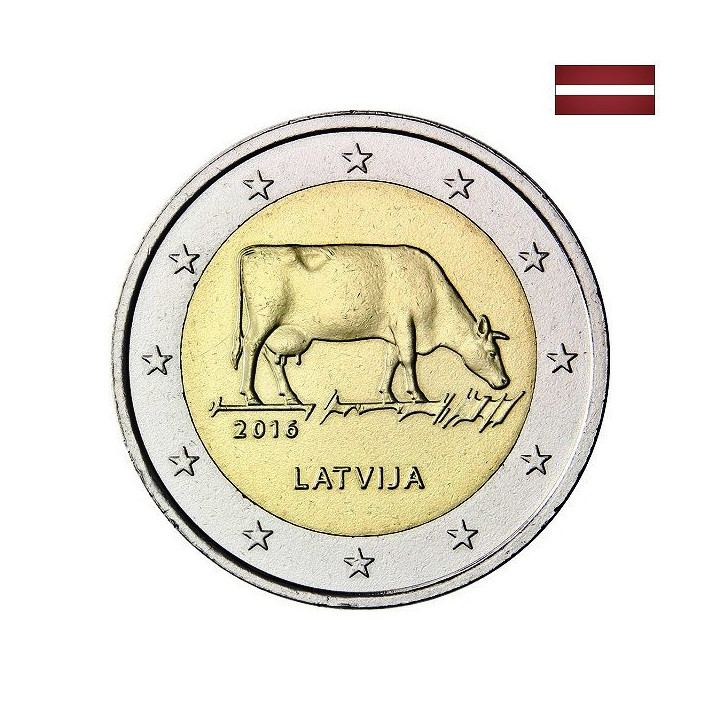 Latvia 2 Euro 2016 "Latvian Brown" BU (Coin Card)