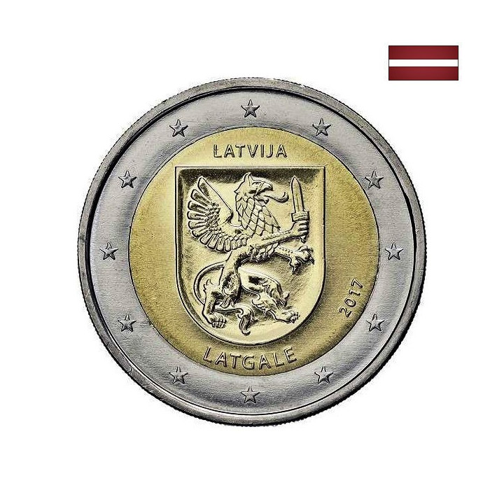 Latvia 2 Euro 2017 "Latgale" BU (Coin Card)
