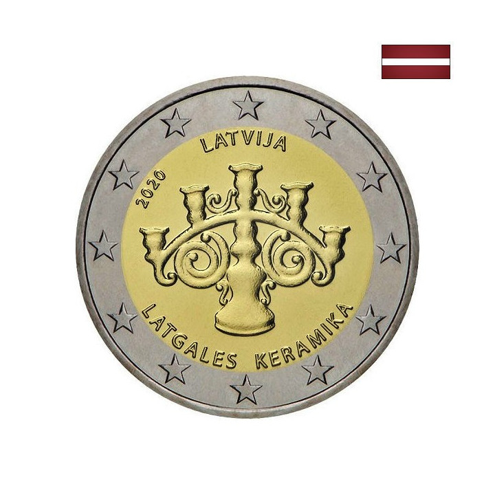 Latvia 2 Euro 2020 "Latgalian Ceramics" BU (Coin Card)