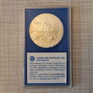 Finland 100 Markkaa 1989 "Skiing" KM-74 BU