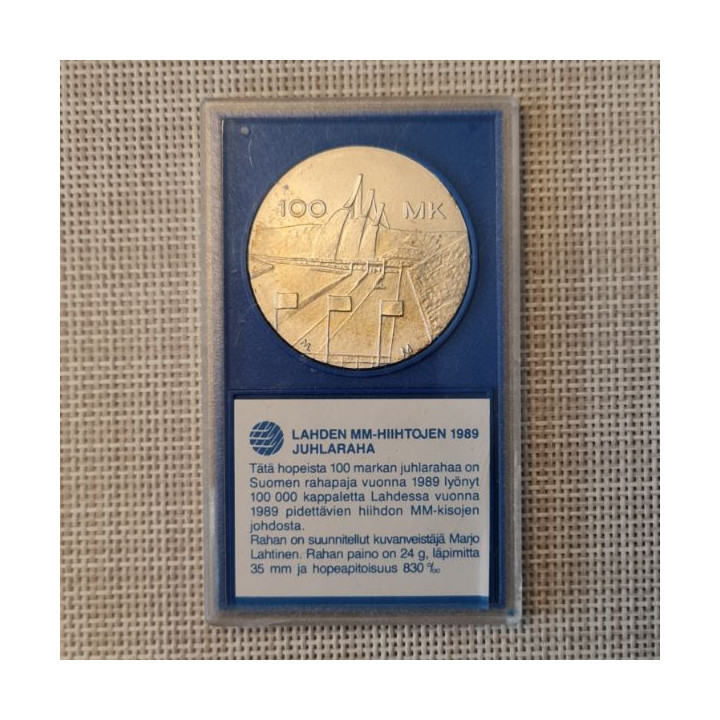 Finland 100 Markkaa 1989 "Skiing" KM-74 BU