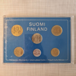 Finland 6 Coin Set (5 Penniä - 5 Markkaa) 1981 UNC
