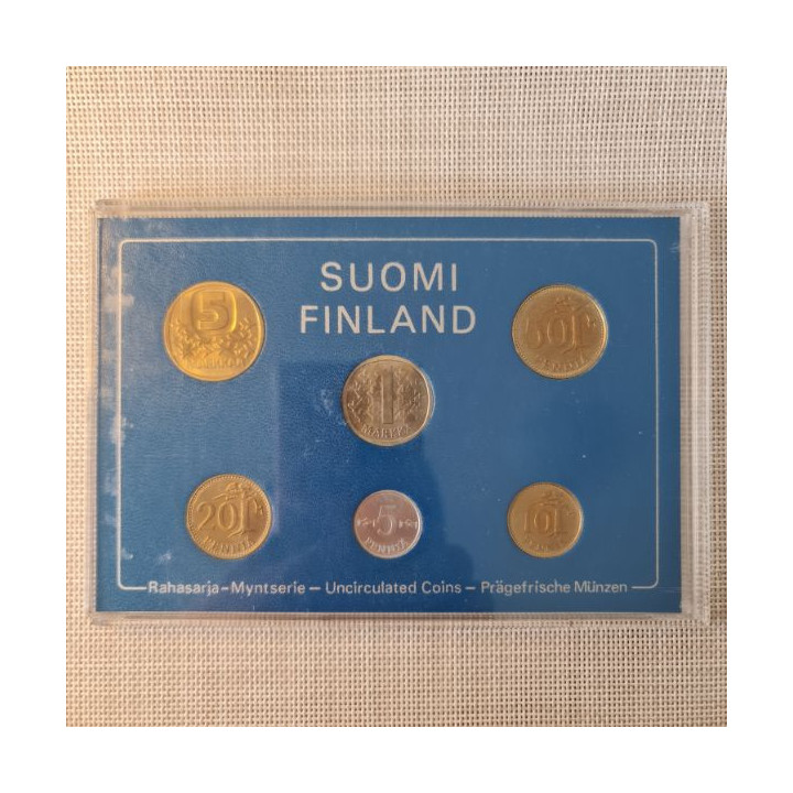 Finland 6 Coin Set (5 Penniä - 5 Markkaa) 1981 UNC
