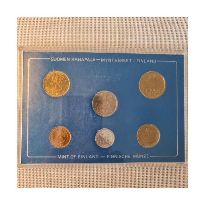 Finland 6 Coin Set (5 Penniä - 5 Markkaa) 1981 UNC